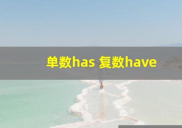 单数has 复数have